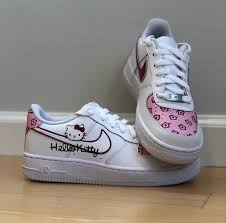 custom nike af1 hello kitty shoes swag shoes jordan shoes girls