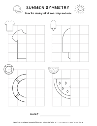 Summer Worksheet Symmetry Drawing Planerium In 2020 Symmetry Worksheets Symmetry Activities Summer Worksheets