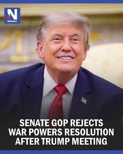 NEWSMAX - Senate Republicans, who were criticized by President Trump over opposition to his war in Iran, held a late-night vote Wednesday, rejecting a war powers resolution a day after a similar