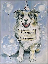 Happy Birthday Smiling Dog Blank 5 X 7 Card Australian Etsy Happy Birthday Dog Meme Dog Birthday Pictures Happy Birthday Dog