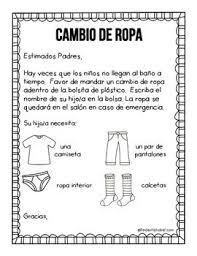 Change Of Clothing Parent Letter English And Spanish Letter To Parents Letter To Teacher Teacher Resources
