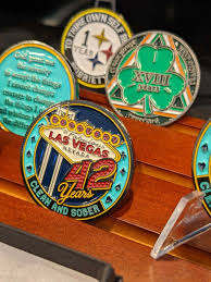 Black and Gold Recovery Medallion in Years 1-50 With Alcoholics Anonymous  Responsibility Pledge Unique Recovery Medallions AA 12 Step Gift