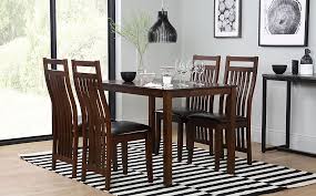 Dining room table pad protector custom made affordable table pads. Milton Dark Wood Dining Table With 6 Java Chairs Brown Leather Seat Pads Furniture And Choice