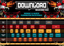 Download 2022 just got bigger with 70+ names just added to the line up including korn, deftones, megadeth, funeral for a friend and many more. Download Festival Australia 2019 Set Times Revealed The Rockpit