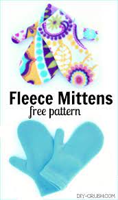 Starting with the outer fabric cutout, start sewing around the edge using a 1/4 inch seam. Free Fleece Mittens Sewing Pattern Diy Crush