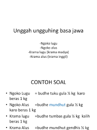 Jun 29, 2021 · 1. Tuladha Ngoko Alus Books King
