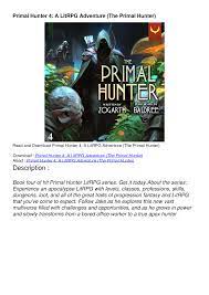 PDF Primal Hunter 4: A LitRPG Adventure (The Primal Hunter) FULL DOWNLOAD - Primal  Hunter 4: A - Studocu