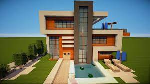 Wer modernes design mit klaren linien mag, macht. Grosses Schones Modernes Minecraft Haus Bauen Tutorial German 2017 Youtube