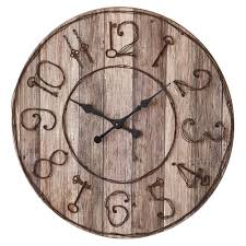 Vintage Keys Clock Oversized Wall Clock Big Wall Clocks Wall Clock Shiplap wood wall clock with middle gears.