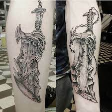 Maybe you would like to learn more about one of these? 681 Tattoos Shop Lyon France On Instagram Deux Epees De Kratos Realisees Par Mirfin Ia Tattoo Tattoos Ta Sketch Style Tattoos Gaming Tattoo Tattoos