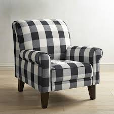 Such a little change makes a big difference! Lyndee Buffalo Check Black Chair Black Living Room Plaid Chair Living Room Chairs