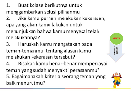Adanya pesan yang ingin disampaikan kepada pembaca. Bagaimana Teman Yang Baik Menurutmu