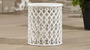 Lattice Diamond Small Side Table Outdoor Crate Barrel Outdoor Accent Table Small Side Table Side Table