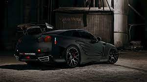 Custom Gtr Black Car Wallpaper Nissan Gtr Black Car