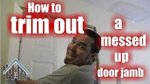 Amazon link to dewalt framing nailer kit we use: How To Repair Messed Up Door Frame Replace Casing Easy Home Mender Youtube