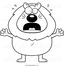 Feel free to print and color from the best 38+ scared face coloring pages at getcolorings.com. Big Cat Cartoon Vector Clipart Of A Lineart Scared Lion By Cory Thoman 2088