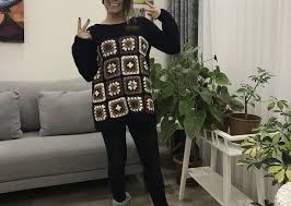 motifli spor kazak yapimi kadin orgu gelin