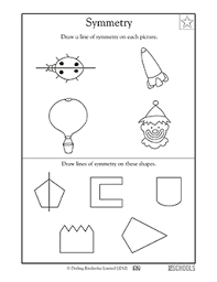 A figure has rotational symmetry if the figure is its own image for a rotation of 180 degrees or less. Lines Of Symmetry Part 2 3rd Grade 4th Grade Math Worksheet Greatschools