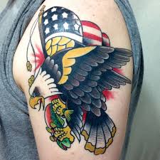 In this post you can see different images and photos of eagle flag tattoo sample made by different people of different ages. 100 Incredible American Tattoos