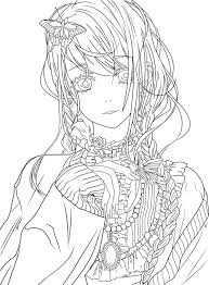 Cute Girl Lineart By Fabineko Cute Coloring Pages Coloring Books Coloring Pages