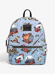 Loungefly Harry Potter Flash Tattoo Print Mini Backpackloungefly Harry Potter Flash Tattoo Prin Disney Bags Backpacks Cute Mini Backpacks Harry Potter Backpack