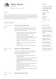 Ejemplo De Cv Para Cocinero O Chef En 2020 Cocinero Ejemplos De Cv Chef