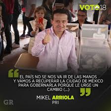 Mikel arriola peñalosa presentó este mediodía ante la comisión de procesos internos del pri, su registro como precandidato del partido revolucionario institucional a la jefatura de gobierno de la. Reforma On Twitter Tras Efectuar Su Voto El Candidato Del Pri A La Jefatura De Gobierno Mikel Arriola Pidio No Especular Resultados Https T Co Gvr1i4vgyf Https T Co Jmoak5n2ba