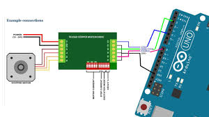 Schematic Diagram Arduino With Tb6560 Driver Tb6560 Clk To Pin 5 On Arduino Tb6560 Cw To Pin 2 On Arduino Tb6560 Arduino Stepper Motor Arduino Stepper