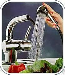 aqua touch gold kitchen faucet with