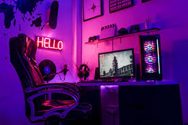 The blue and pink rgb light illuminates the entire setup from the desk to the background. The Best Gaming Setup For Cheap Let S Build Your Dream Gaming Pc