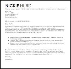 Gis Analyst Cover Letter Sample Cover Letter Templates Examples