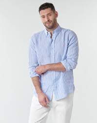 Ralph lauren, chemise en lin rouge, taille m, tbe. Polo Ralph Lauren Chemise Ajustee En Lin Col Boutonne Logo Pony Player Blue White Fast Delivery Spartoo Europe Material Long Sleeved Shirts Men 149 00