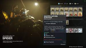 If you own the taken king you can unlock saturn (the dreadnaught by saturn) by doing the taken king story line which starts on phobos which is located next to mars (within the mars directory) comment reply start topic. Wanted Saturn Survivor Destiny 2 Shacknews