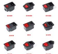 IEC 10A 250V Plug Power Connector AC C14 C01 3 Pin With Switch And Fuse Socket
