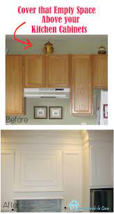 They are designed not to go all the way up to the ceiling in order to allow for them to fit most kitchen spaces. Closing The Space Above The Kitchen Cabinets Remodelando La Casa