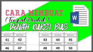 Contoh denah duduk ujian ini sbagai referensi untuk bapak ibu sekalian. Cara Membuat Denah Kursi Bus Di Microsoft Word Youtube