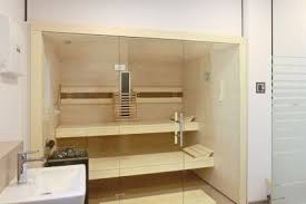 Sauna Im Bad Mit Glasfront Sauna Badezimmer Baden