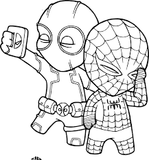 All the images that appear here are the pictures we collect from various media on the internet. Coloriage Deadpool Et Spiderman Spiderman Coloring Cute Coloring Pages Coloring Pages