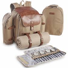 You can even choose a practical cool bag to keep your refreshments at the perfect temperature all the time. Vonshef 2 In 1 Picnic Backpack For 4 And Adventure Rucksack With Dining Set Removable Cool Bag And Waterproof Picn Picnic Backpack Adventure Backpack Fun Bags