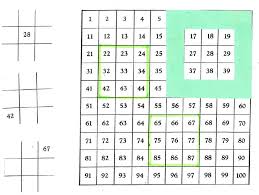 100 chart tic tac toe focus on math