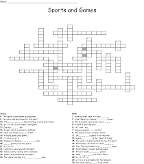 Crossword puzzles are educational and fun! Sports Crossword Wordmint