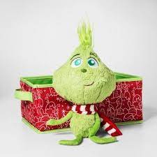 The Grinch Baby Grinch In A Box A Great Addition To Your Grinch Collection With This Plush Hugger And Storage Grinch Christmas Decorations Baby Grinch Grinch