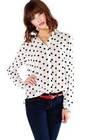 Black And White Polka Dot Top Outfit Black And White Polka Dot Shirt Polka Dot Top Outfit Top Outfits Polka Dots Fashion