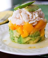 Stacked Crab Mango Avocado Recipe Cherchies Blog Avocado Salad Recipes Mango Avocado Salad Avocado Recipes