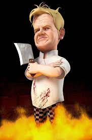 Making Of Chef Gordon Ramsay Caricature Chef Gordon Celebrity Caricatures