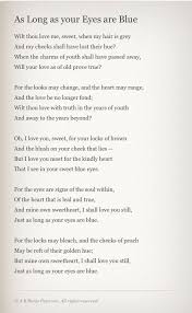 As Long As Your Eyes Are Blue Banjo Patterson Blue Eye Quotes Eyes Poetry Poems About Eyes