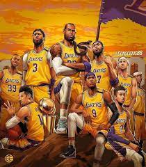 La Lakers La Lakers Poster Nba Art Nba Basketball Art