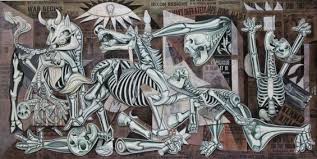 Guernica is his visual response, his memorial to the brutal massacre. Ron English S Interpretation Of Picasso S Guernica Picasso Guernica Guernica Guernica Painting