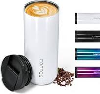 Insulated Coffee Mug 17oz,Travel Coffee Tumbler,Vacuum Insulated Coffee Mug  with Leak Proof Screw Lid Coffee Cup for Men and Women for Hot & Cold ...
