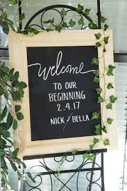 A rustic vintage wedding at the farm, a gathering place in candler, north carolina. Diy Welcome Sign Using Used Frame Black Foam Board And Chalkboard Pen Accented By A Silk Ivy Garland Diy Welcome Sign Wedding Signs Wedding Crafts